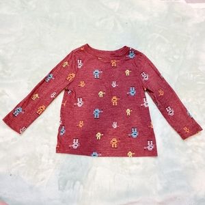 Old Navy Boys Toddler 18-24 months Long sleeve Robot Shirt